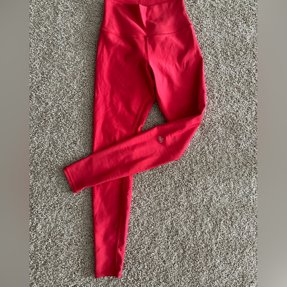 Alo Yoga airlift high waisted red legging (like new!)